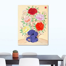 괴석모란도