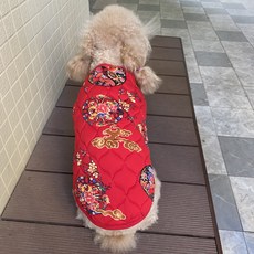강아지 김장 조끼 고양이 누빔 수면 할매 반려견 할머니 호랑이마켓, F, 1개
