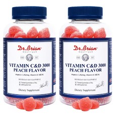 닥터브라이언 비타민 C&D 3000 복숭아맛, 100정, 3000mg, 2개