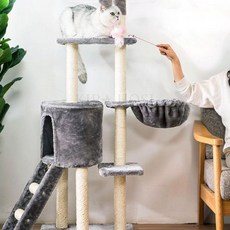 kirahosi DIY 고양이 캣타워 캣폴 2020신상 하우스 23호+덧신증정 I3ug1bb, 1, 베이지