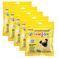 아모스 탱탱 아이클레이 파우치 5p, 노랑, 5개