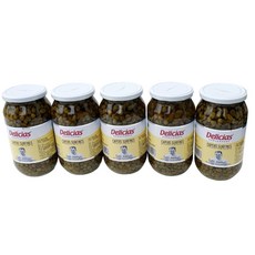 델리시아스 케이퍼 연어요리 파스타소스 절임 피클 병조림, 950g, 5개