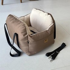 반려동물 가방 강아지 고양이 애완견 카시트 커버 안전 방수 강아지 둥지 매트 캐리어 부드럽고 편안한 여행 침대 세척 가능한 애완동물, Brown, 1개