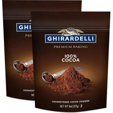 Ghirardelli 프리미엄 베이킹 코코아 100 무가당 2268g8온스 2팩, 2.268kg, 2개