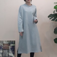 나인미호 국내생산 루즈핏 빅사이즈 임부복 롱티셔츠 홈웨어 데일리원피스