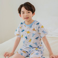 삐삐롱 [삐삐롱24SS]피타사우르스 면자카드 5부 상하세트