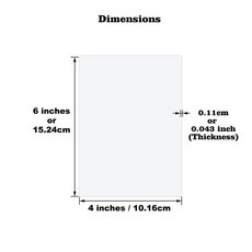 소품투명 아크릴 시트 플라스틱 패널 그림 프레임 두께 1mm 유기 유리 디스플레이 10 장, 101x152mm 10개
