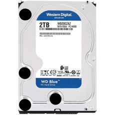 WD WD20EZAZ 블루 2TB 5400RPM 클래스 SATAIII 256MB 3.5" 데스크탑 하드 드라이브 - 2테라하드