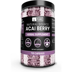 Pure 아사이베리 추출물 Acai Berry Extract 1800mg 730캡슐, 1개, 730정
