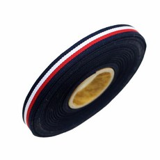 나모몰 ST(선염)리본 18m 1롤, 10mm, 05.곤색/빨강/백색/곤색