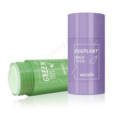 SUREYOULiKE Green Tea/Eggplant Purifying Clay Stick Mask Deep Clean Pore 녹차 오일 컨트롤 세정 고체 마스크 고체 마스크, 1개입, 1개