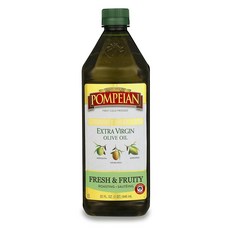 Pompeian Gourmet Selection 엑스트라 버진 올리브 오일 퍼스트 콜드 프레스 프레시 & 과일 맛 로스팅 및 소테에 적합 400ml16액량 온스 172281, 1개, 946ml