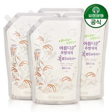 [유한양행] 아름다운 주방세제 흑미배아 1000mL리필 4개, 없음, 1000ml