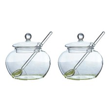 뚜껑이 설탕 쿠키 그릇 투명 캔디 주방 보관 유리병, 1개