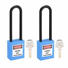 uxcell Lockout Tagout Safety Padlock 3-Inch Nylon Shackle Keye/288864