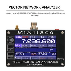 스펙트럼 분석기전문 안테나 분석기 MINI1300 4.3 인치 디지털 디스플레이 터치 스크린 0.1-1300MHz HF VHF, 03 미국