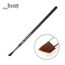 Jessup-프리시전 아이 베이스 메이크업 브러쉬 프로페셔널 블랙/실버 합성 모 싱글 윙 라이너-207, 1개