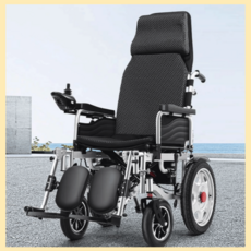 세이프실버 안전한 전동휠체어 경량 장애인 노인 어르신 접이식 가정용 전동차 리튬배터리, 12A[25KM], 1개, 2.리클라이너형