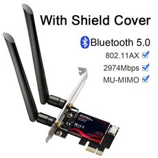 AX200 와이파이 어댑터 5 Ghz 와이파이 6 인텔 AX200ngw 와이파이 pci 안테나 와이파이 동글 와이파이 블루, 02 With Shield Cover_03 스페인