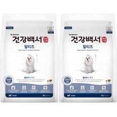 건강백서 말티즈 4kg (2kgX2포)+쿠키펫3종세트 /견종별사료, 1개 - 건강백서말티즈