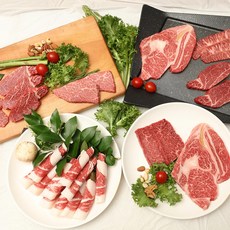 [황우마을] 구례 지리산 투뿔 명품 한우 부위별 골라담기, 차돌박이 300g, 1개