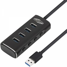 NETmate NM-UBA303 노트북 연결 USB3.1 확장 4포트 무전원 멀티허브