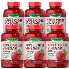 네이쳐스트루쓰 네이처스트루 애플 사이다 비니거 캡슐 1200mg 180정 [Nature's Truth Apple Cider Vinegar 1200mg], 6개