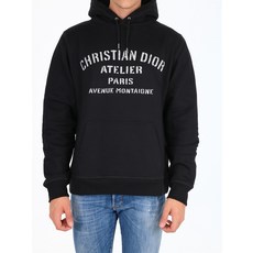 디올 남자 맨투맨 후드티 Hoodie Christian Dior Atelier black 043J646A