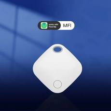 스마트 블루투스 GPS 트래커 분실 방지 알림 장치 파인드 마이 앱 아이폰 태그 교체 로케이터 MFI 등급, 1) White, 1.White