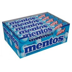 Mentos Chewy Mint Candy Roll Mint Halloween Candy 멘토스 민트 캔디 롤 할로윈 캔디 38g 15개입 2팩, 단일상품