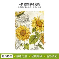 해바라기 의 봄 찬장 창 샌딩 보호필름 문을 옮기다 베란다 불투명, A샌딩 정전기
