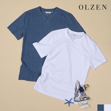 올젠 리플 너치넥 반팔 티셔츠 ZOA2TR1303
