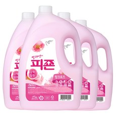 피죤 레귤러 섬유유연제 핑크로즈 본품, 4.21L, 4개 4210ml, 4개