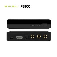 SMSL PS100 ES9023 Dac 칩 다기능 오디오 컨버터 고성능 전력 시스템 내장 블루투스, 블랙 - smsl