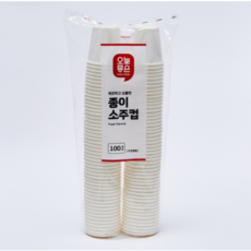 깨끗하고 심플한 오늘좋은 소주컵 (100입), 2개, 100개