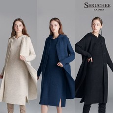 20FW 세루치레이디스 여성 후드 니트원피스+니트베스트 세트 (총 2종)