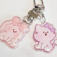 아트박스/우아이 뽀슈 뽀라 아크릴 키링 2종