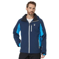 Spyder 남성용 Vertex 단열 스키 후드 스노우 재킷 Tannin, 3X-Large_True Navy 2, 1개