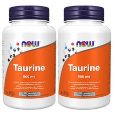심장 기능 지원 필수 아미노산 타우린500mg 2통100캡슐 캐나다직배송, 2개, 100정