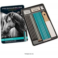 Prismacolor 24261 프리미어 그래파이트 펜슬 지우개 및 샤프너 포함 18 종 세트