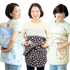 애착육아 사계절 일자형 전통 포대기, 일자형포대기_문라이트그레이 7부, 그레이