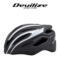 Devilize 인몰드 자전거 헬멧, 매트블랙(화이트)