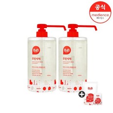 [비앤비] 주방세제 1000ml 용기형 2입 (유아식기세정제)+세제 800ml 1입+50ml 1