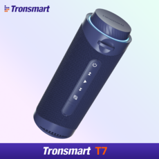 Tronsmart T7 휴대용 블루투스 스피커 출력30W 12시간 sd카드지원 IPX7방수 TWS페어링 전용앱 맞춤 사운드 LED 캠핑, Blue, T7 Speaker