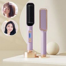 스마트웨이브 빗 고데기 뿌리볼륨 웨이브 앞머리 헤어스타일러 스마트 온도 제어 화상 방지 매직기 보란색