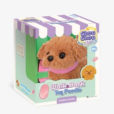 리틀슈슈 하티 워크 앤 바크 토이 푸들 강아지 인형, 1개