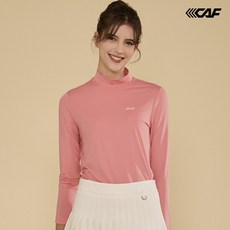 르까프 24SS 여성 하프넥 기능성 긴팔티셔츠 코랄핑크