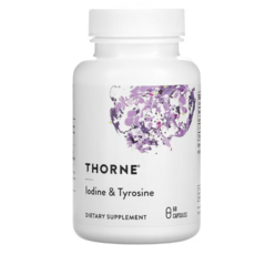 요오드와 티로신 쏜리서치 lodine & Tyrosine Thorne research 60캡슐, 60정, 1개