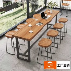 창가테이블 좁고 긴 슬림 카페 인테리어 사이드 탁자, 길이140x35x높이105두께5cm(의자없음)