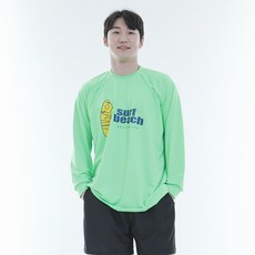 일루소 서프비치 오버핏 긴팔 남성용 래쉬가드